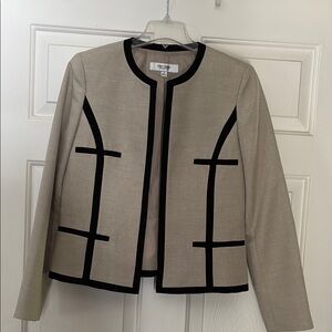 Chic Beige and Black Women's Jacket